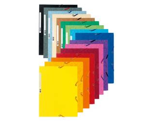 Cartella 3 lembi con elastico angolare A4 dorso 0,3 cm cartoncino Lustre - 9352 - 1