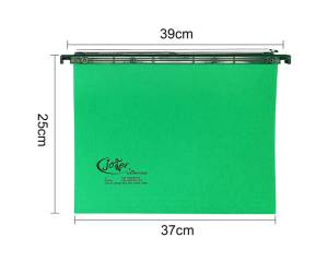 Cartella sospesa Joker cassetto interasse 39 cm fondo U 37 x 25 cm verde - 12404 - 1