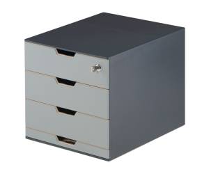 Set Coffee Point Box 2 organizer inclusi 28,9x27,9x35,4 cm ABS grigio - 19154 - 2