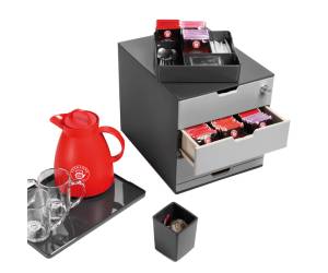 Set Coffee Point Box 2 organizer inclusi 28,9x27,9x35,4 cm ABS grigio - 19154 - 3