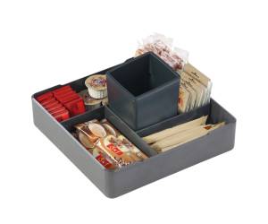 Mini cestino Coffee Point 10x7,9x7,9 cm ABS nero - 15239 - 1