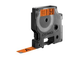 Nastro D1 Durable 12 mm x 3 mt vinile nero arancio - 1978367,17561 - 1