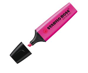 Evidenziatore Boss Original punta a scalpello tratto 2,5 mm colori assortiti busta 8 pezzi - 11585 - 5