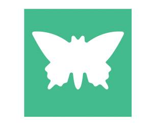 Fustella motivo farfalla dimensione sagoma 25 mm - 8857 - 1