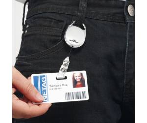 Chiocciola YO YO Style per portabadge bianco filo retrattile 80 cm - 264 - 1