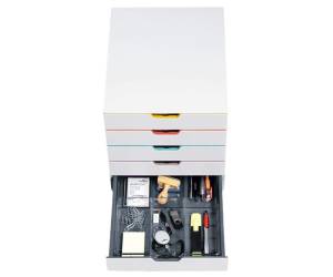 Cassettiera 5 cassetti colorati bianco ghiaccio cassetti 5 cm - 1871 - 2