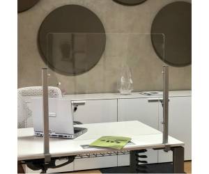 Schermo protettivo Slim da scrivania con morsetto in alluminio 65 x 107 cm - 1605056 - DMwebShop - 1