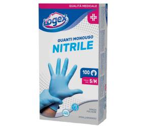 Guanti in nitrile non talcato per uso medicale taglia S M azzurro scatola 100 pezzi - 13955 - 1