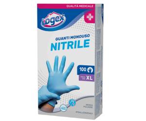 Guanti in nitrile non talcato per uso medicale taglia XL azzurro scatola 100 pezzi - 6045 - 1