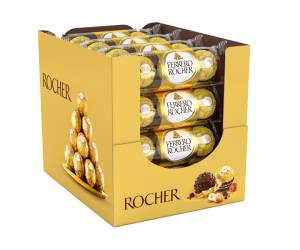 Praline Rocher gusto cioccolato nocciola pacco 3 pezzi Ferrero - 4291 - 1