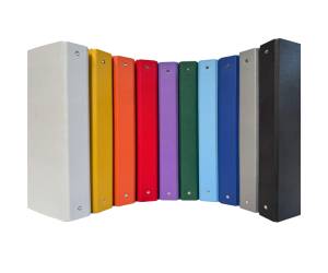 Raccoglitore King 22 x 30 cm 4 anelli tondi 30 mm dorso 4 cm giallo rivestimento in PP - 593 - 1