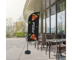 Bandiera a vela PIZZA con base riempibile 89 x 240 cm - 11921 - 4