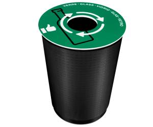 Coperchio raccolta vetro per cestino 133R diametro 38 cm PVC verde - 9994 - 1