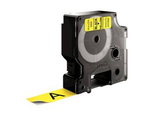 Nastro D1 standard 458080,19 mm x 7 mt PL nero giallo - 2190 - 1