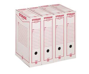 Scatola archivio Storage formato legale 8,5 x 25,3 x 35,5 cm bianco e rosso Esselte - 4104 - 1