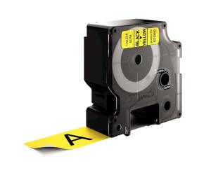 Nastro D1 standard 537180,24 mm x 7 mt PL nero giallo - 2208 - 1