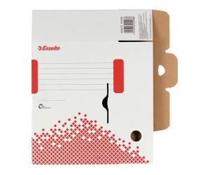 Scatola archivio Speedbox dorso 8 cm 35 x 25 cm bianco e rosso - 7710 - 3
