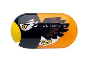 Temperamatite Animals con contenitore 2 fori con serbatoio e gomma assortiti - 15808 - 1