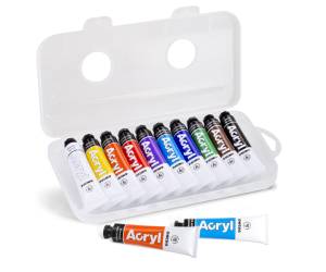 Colori a olio e acrilici 18 ml colori assortiti astuccio 10 colori - 10372 - 1