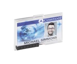 Portabadge PushBox Mono 1 tessera inseribile 5,4 x 8,7 cm - 6966 - 2