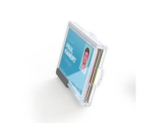 Portabadge PushBox Mono 1 tessera inseribile 5,4 x 8,7 cm - 6966 - 3