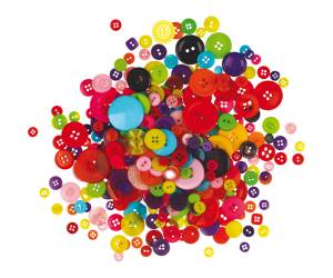 Bottoni in plastica colori assortiti - 22482 - 2