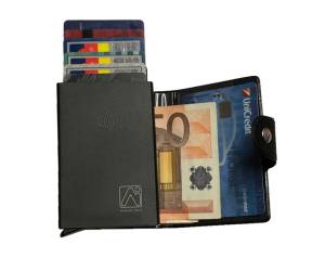 Portacard Wally Carbon 6x9,5 cm grigio - 3531 - 2