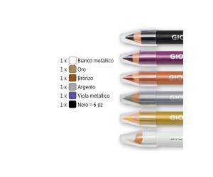 Matite cosmetiche Make Up mina diametro 6,25 mm colori metal - 700 - 1