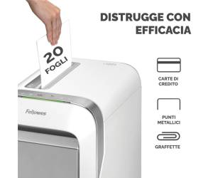 Distruggidocumenti LX 221 a microframmenti bianco - 2982 - 2