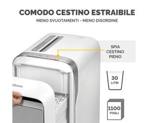 Distruggidocumenti LX 221 a microframmenti bianco - 2982 - 4