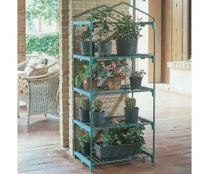 Serra Azalea 4 ripiani 70 x 50 x 158 cm acciaio verniciato PVC verde trasparente - 4964 - 1