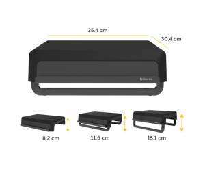 Supporto monitor Breyta pieghevole 8,2 x 35,4 x 30,4 cm nero - 14992 - 1