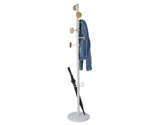 Appendiabiti a 6 ganci Music con 3 miniganci 175 cm bianco legno - 23735 - 1