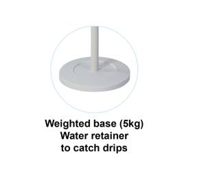 Appendiabiti a 6 ganci Music con 3 miniganci 175 cm bianco legno - 23735 - 4