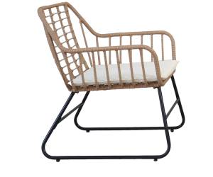 Salotto Cebu polyrattan naturale set 4 elementi - 11358 - 1