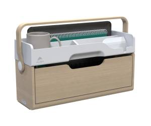 Organizer portatile da scrivania Ergobox S 42,5 x 23 x 15 cm legno PET ABS legno bianco grigio - 10409 - 4
