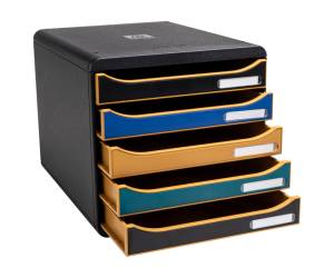 Cassettiera Big Box Plus NeoDeco 5 cassetti 34,7 x 27,8 x 26,7 cm multicolore - 9746 - 1