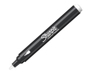 Marcatore acrilico punta tonda bianco nero - 13940 - 2