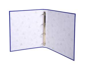 Raccoglitore foderato in PP A4,4 anelli tondi 30 mm dorso 4 cm blu scuro - 2726 - 1