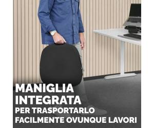 Cuscino Breyta Inclinato 9 x 43 x 43 cm in tessuto nero - 30116 - 5