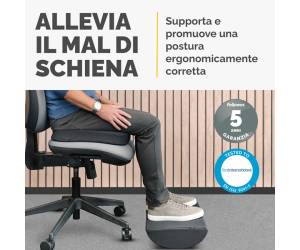 Cuscino Poggiapiedi Breyta 10 x 45 x 30 cm nero - 30119 - 5