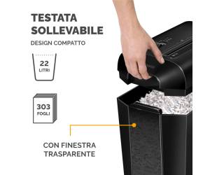 Distruggidocumenti LX65 a frammenti nero - 30142 - 5