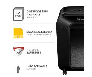 Distruggidocumenti LX85 a frammenti nero - 30143 - 1