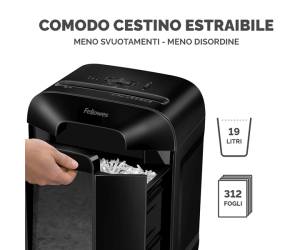 Distruggidocumenti LX85 a frammenti nero - 30143 - 5