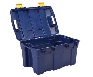 Baule multiuso 39 x 59 x 33 cm 40 lt PP con coperchio blu-giallo - 100135776 - 43859804894 - DMwebShop - 1