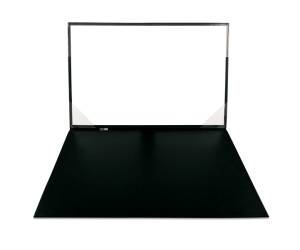 Sottomani doppio in similpelle nero 48 x 32 cm - 17235 - 1