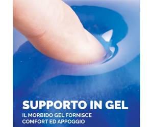 Poggiapolsi da tastiera gel blu trasparente - 2633 - 2