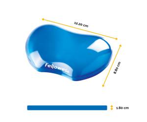 Poggiapolsi in gel blu trasparente - 2638 - 1