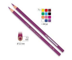 Pastelli laccato diametro mina 3,80 mm colori assortiti barattolo 84 pezzi - 11020 - 1