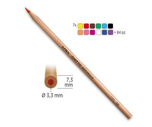 Pastelli naturale diametro mina 3,3 mm barattolo 84 pezzi - 11019 - 1